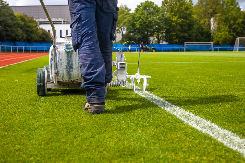 Sports Pitch Line Marking | GPS Line marking | Green Scenery